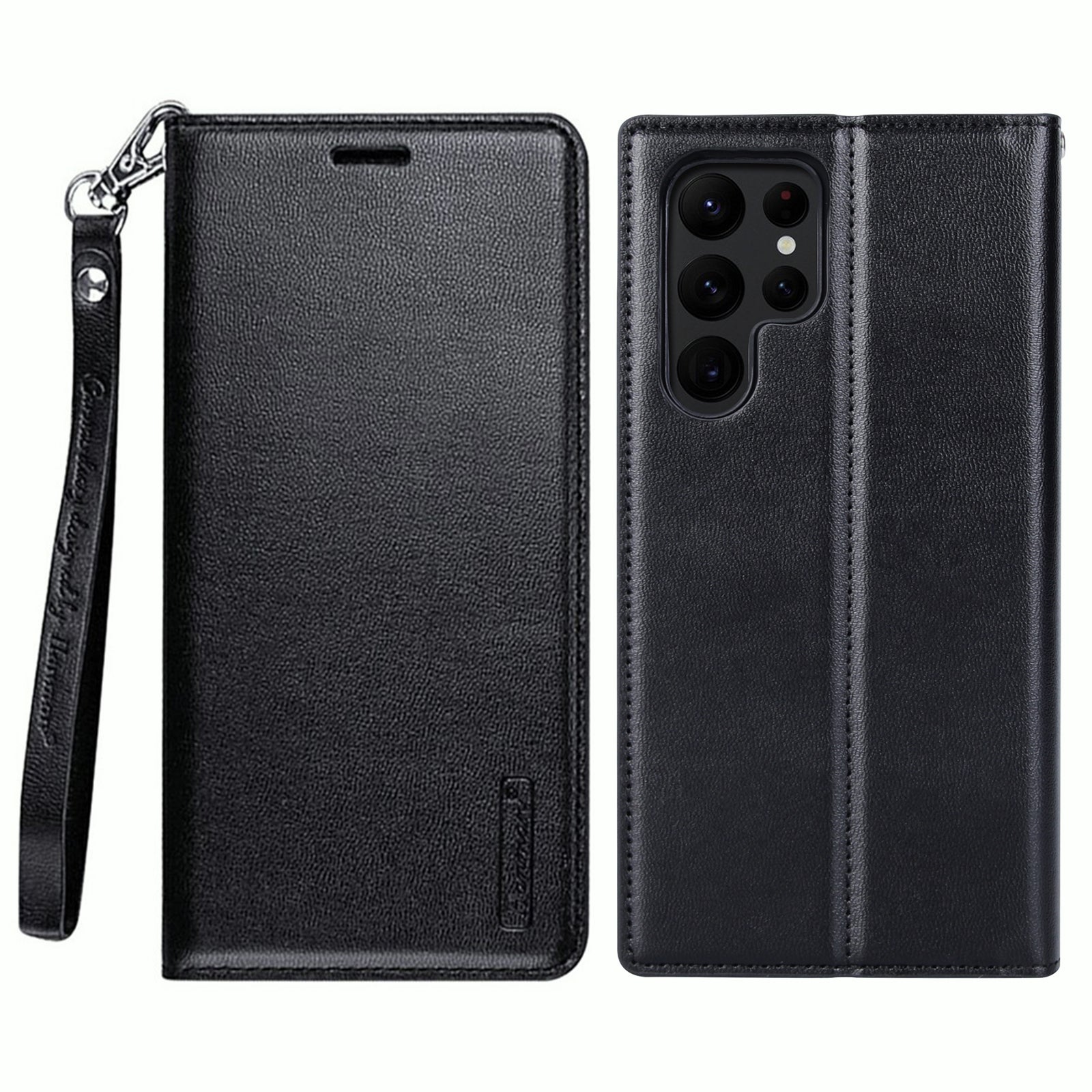HANMAN Minor Series Phone Wallet Case for Samsung Galaxy S23 Ultra PU Leather Stand Cell Phone Cover HANMAN Minor Series Phone Wallet Case for Samsung Galaxy S23 Ultra PU Leather Stand Cell Phone Cover